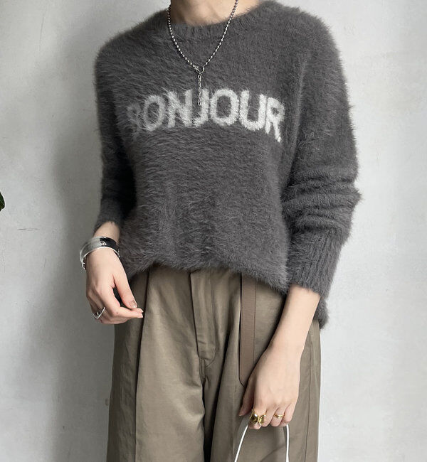  「【WEB限定】シャギーロゴプルオーバー」|ニット・セーター|