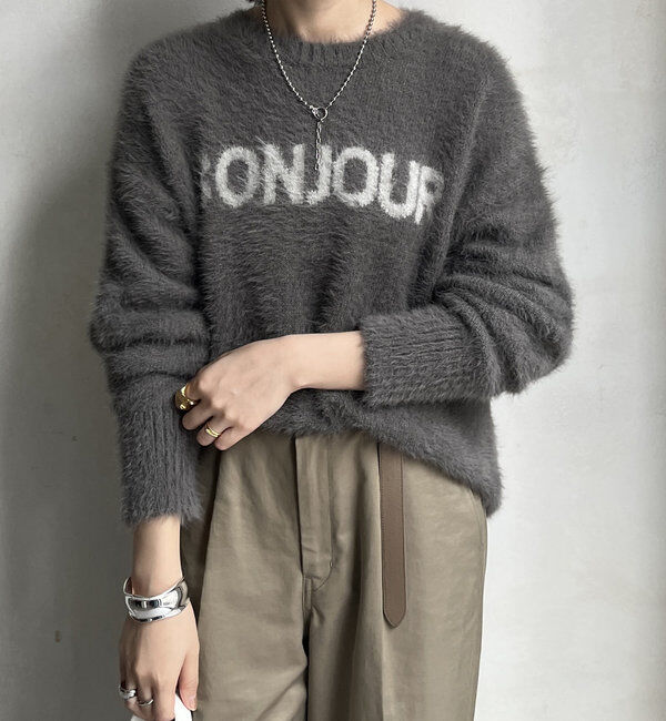  「【WEB限定】シャギーロゴプルオーバー」|ニット・セーター|