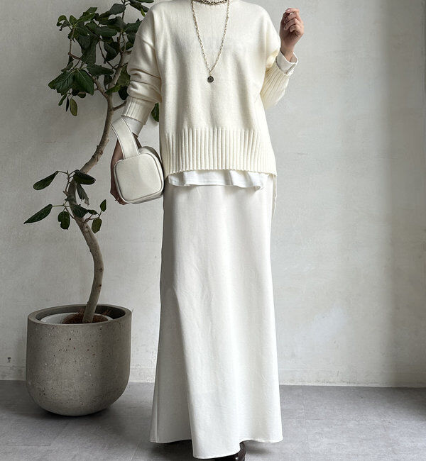  「【WEB限定】モッチリミドルゲージハイネックニット」|ニット・セーター|