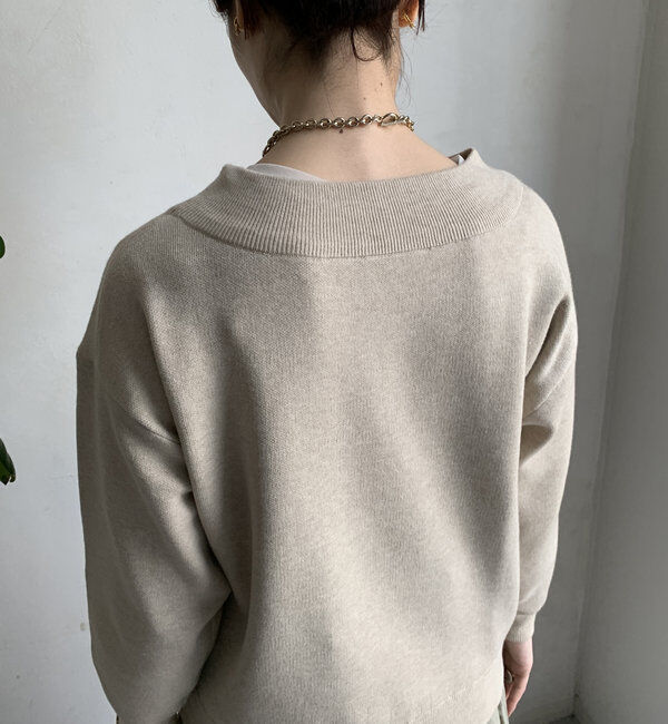  「【WEB限定】ボートネックロゴニット」|ニット・セーター|