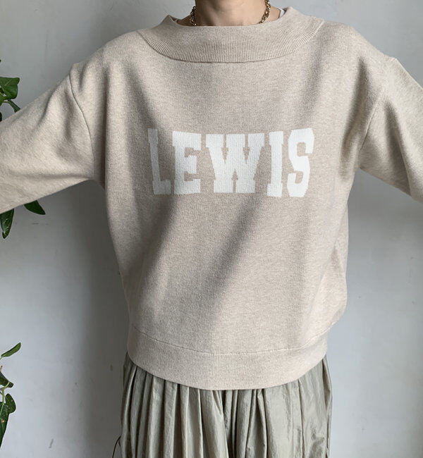  「【WEB限定】ボートネックロゴニット」|ニット・セーター|