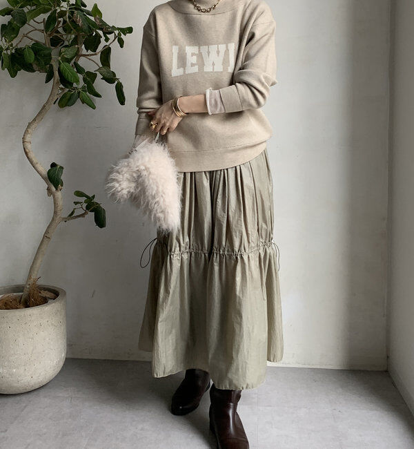  「【WEB限定】ボートネックロゴニット」|ニット・セーター|