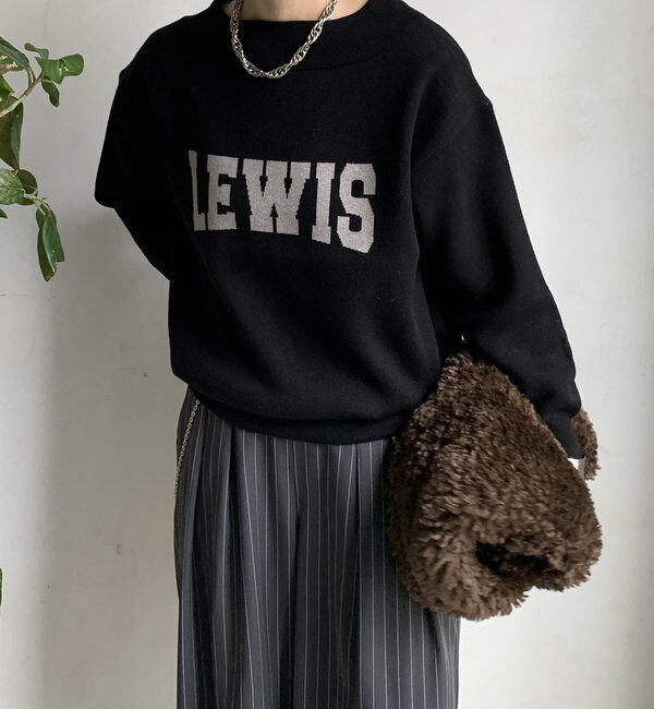  「【WEB限定】ボートネックロゴニット」|ニット・セーター|