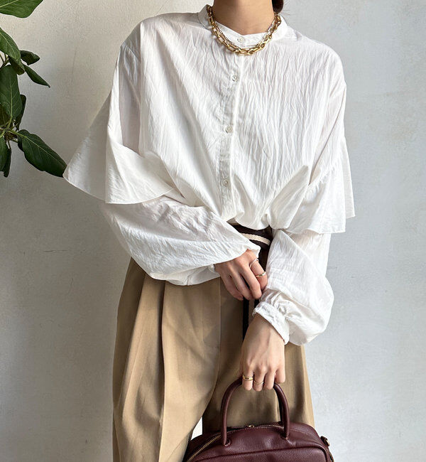  「バックフリルブラウス」|シャツ・ブラウス|