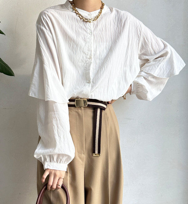  「バックフリルブラウス」|シャツ・ブラウス|