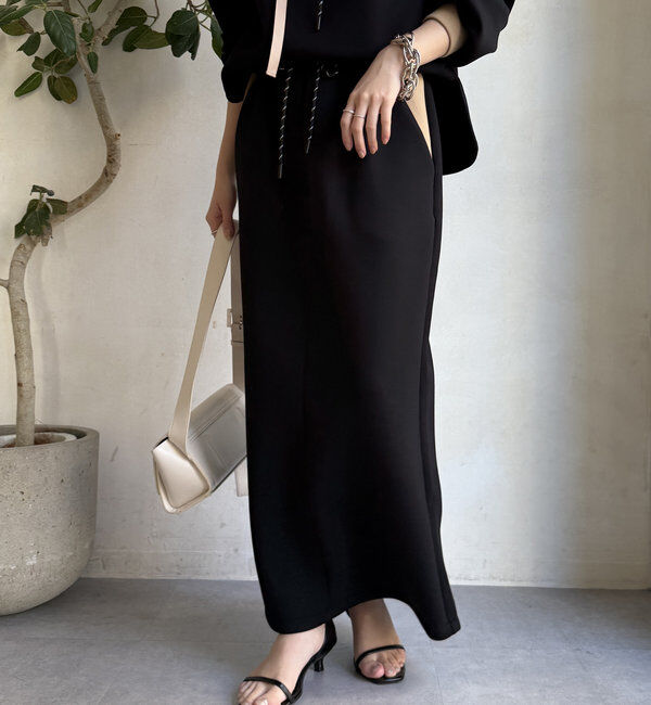  「【WEB限定】配色スカート」|スカート|ブラック