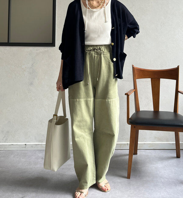  「ガーメントダイ切替パンツ」|チノ|