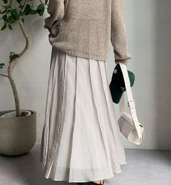  「シアーパネルプリーツスカート」|スカート|