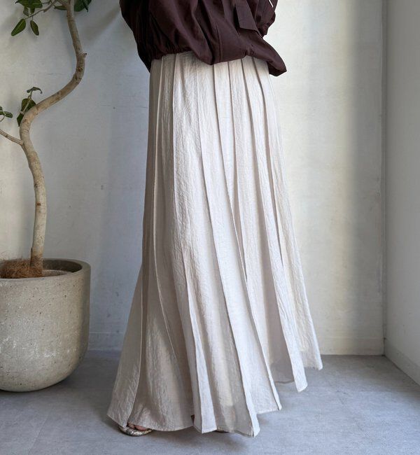  「シアーパネルプリーツスカート」|スカート|