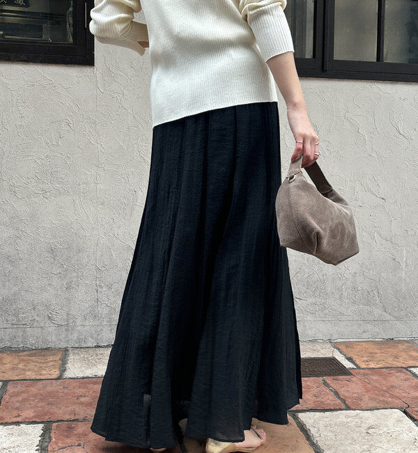  「シアーパネルプリーツスカート」|スカート|