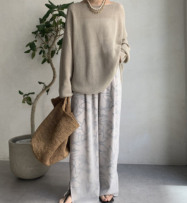  「【WEB限定】シアーレイヤードプリントパンツ」|チノ|