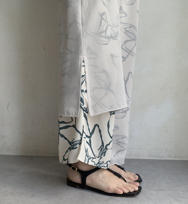  「【WEB限定】シアーレイヤードプリントパンツ」|チノ|