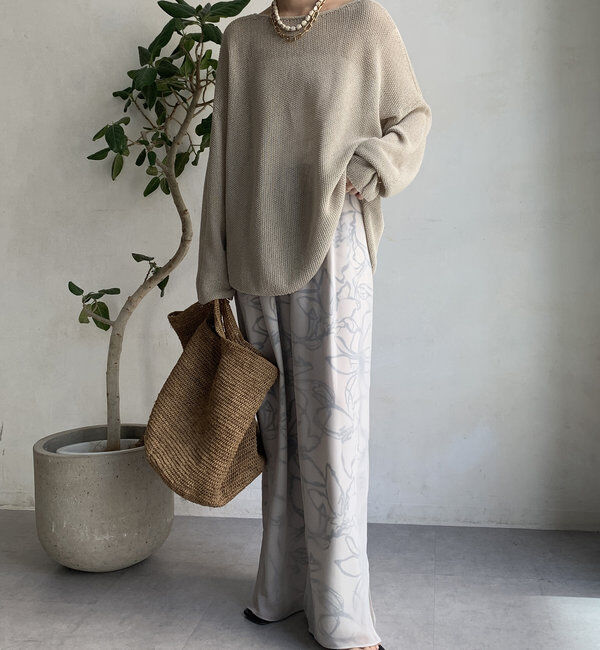  「【WEB限定】シアーレイヤードプリントパンツ」|チノ|