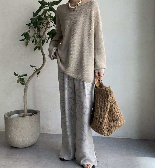  「【WEB限定】シアーレイヤードプリントパンツ」|チノ|