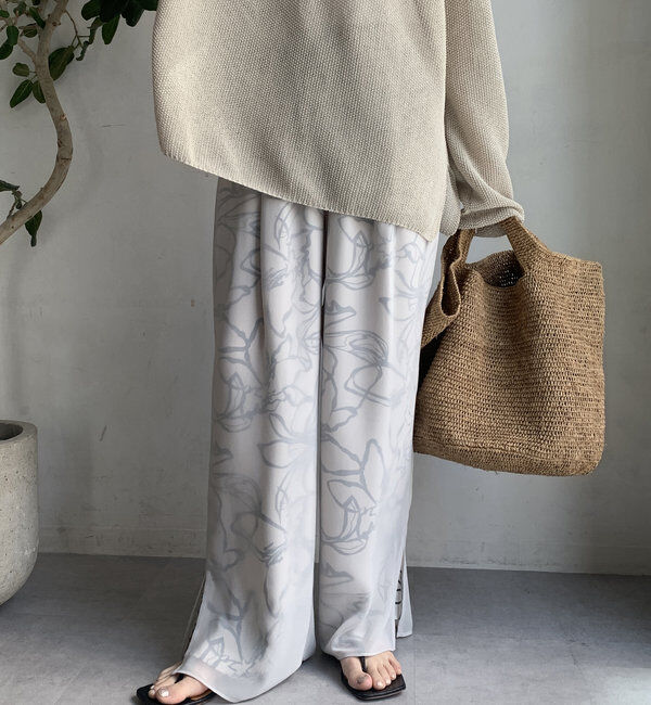  「【WEB限定】シアーレイヤードプリントパンツ」|チノ|