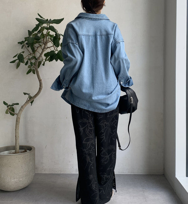  「【WEB限定】シアーレイヤードプリントパンツ」|チノ|