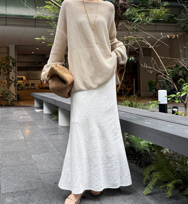  「【新色追加】鹿の子編み前後2WAYプルオーバー」|ニット・セーター|