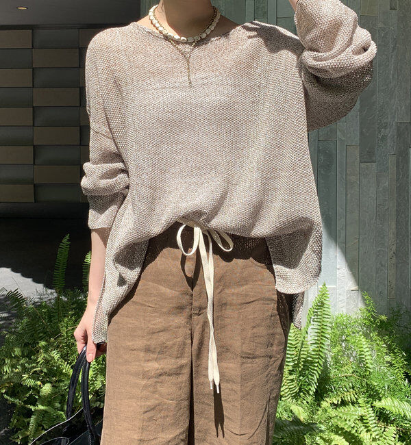  「【新色追加】鹿の子編み前後2WAYプルオーバー」|ニット・セーター|