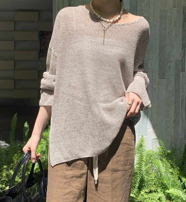  「【新色追加】鹿の子編み前後2WAYプルオーバー」|ニット・セーター|