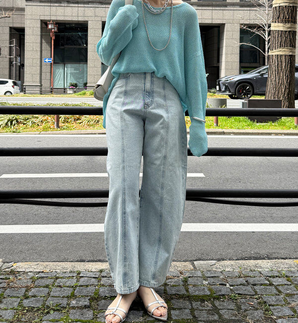  「【新色追加】鹿の子編み前後2WAYプルオーバー」|ニット・セーター|