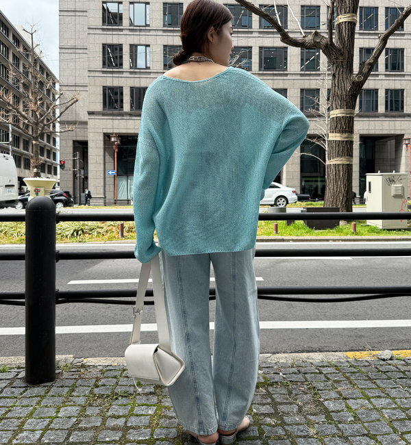  「【新色追加】鹿の子編み前後2WAYプルオーバー」|ニット・セーター|