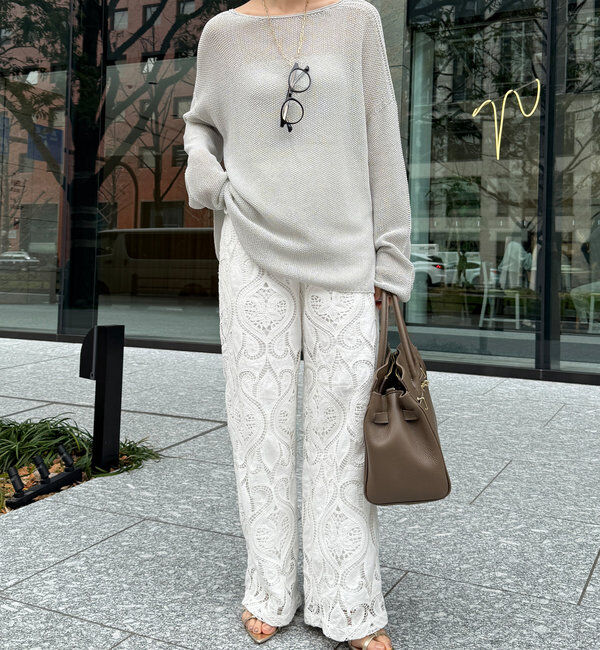  「【新色追加】鹿の子編み前後2WAYプルオーバー」|ニット・セーター|