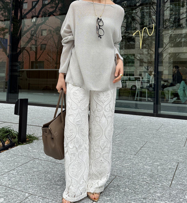  「【新色追加】鹿の子編み前後2WAYプルオーバー」|ニット・セーター|