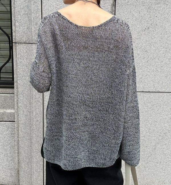  「【新色追加】鹿の子編み前後2WAYプルオーバー」|ニット・セーター|