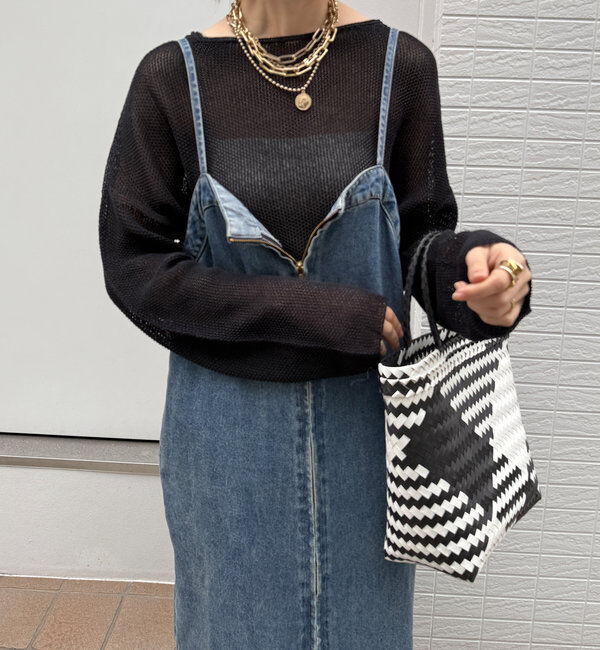  「【新色追加】鹿の子編み前後2WAYプルオーバー」|ニット・セーター|