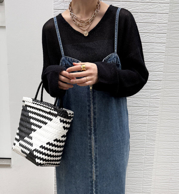  「【新色追加】鹿の子編み前後2WAYプルオーバー」|ニット・セーター|