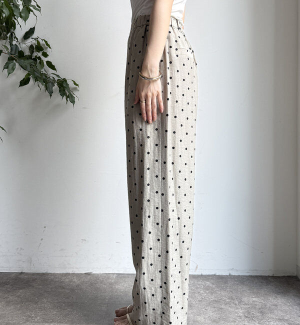  「レーヨン麻ドットパンツ」|チノ|