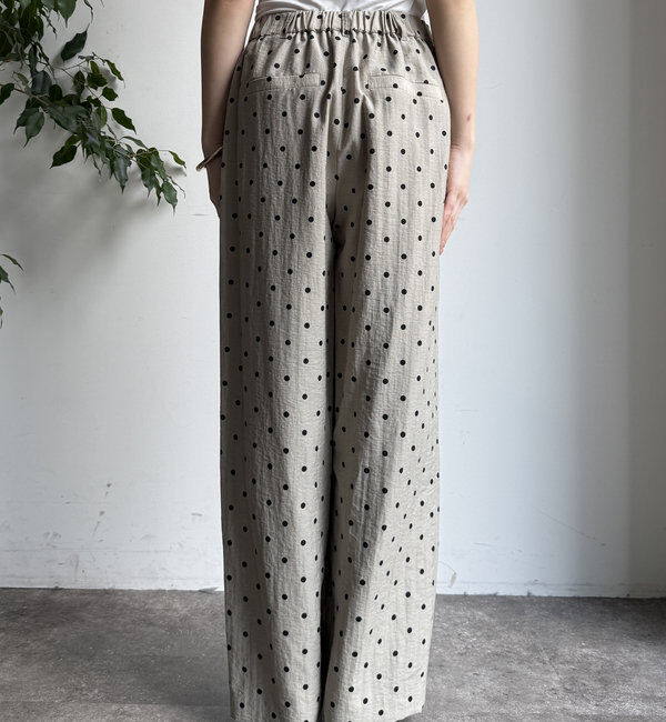  「レーヨン麻ドットパンツ」|チノ|