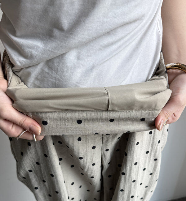  「レーヨン麻ドットパンツ」|チノ|