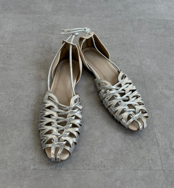  「レースアップフラットパンプス」|パンプス|