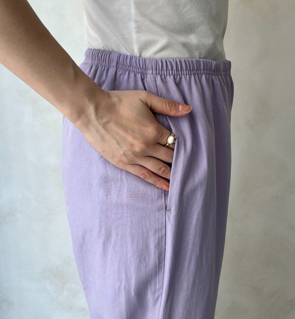  「リネンレーヨンスリットパンツ」|チノ|