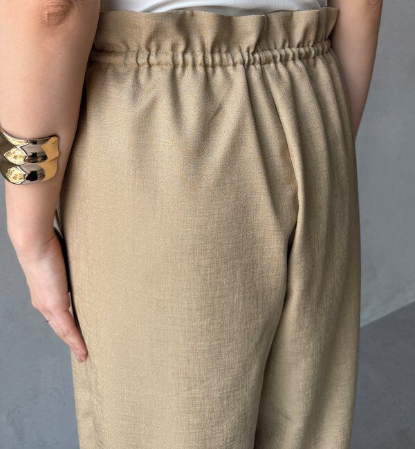  「【WEB限定】 麻調シャイニーイージーパンツ」|チノ|