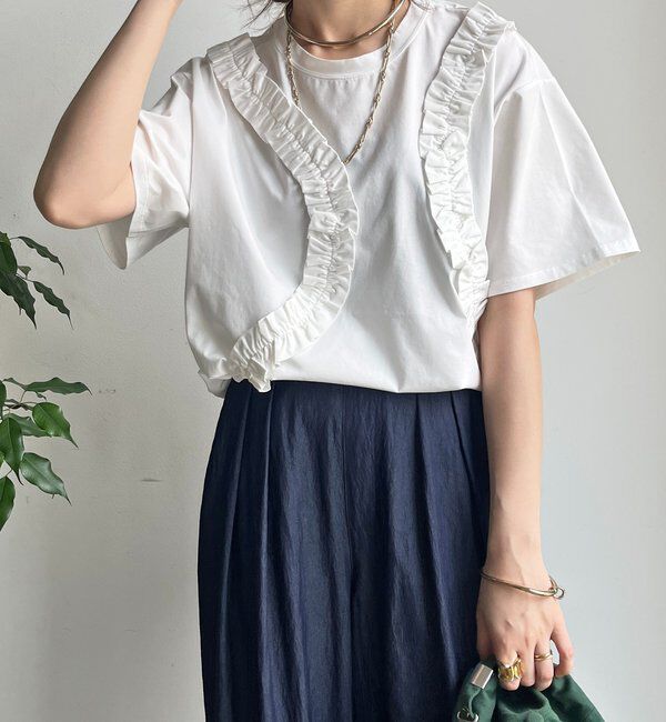  「【WEB限定】スネークフリルTEE」|Tシャツ・カットソー|オフホワイト