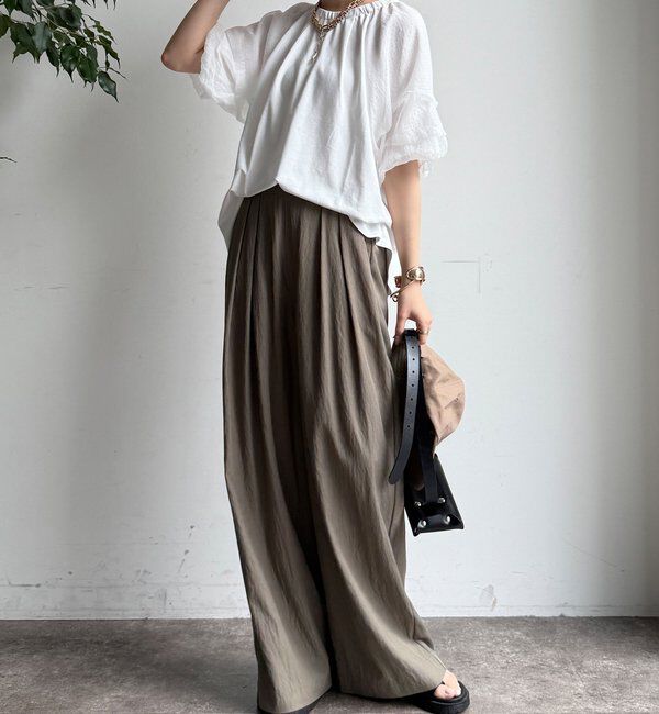  「【WEB限定】ホイップスリーブブラウス」|シャツ・ブラウス|