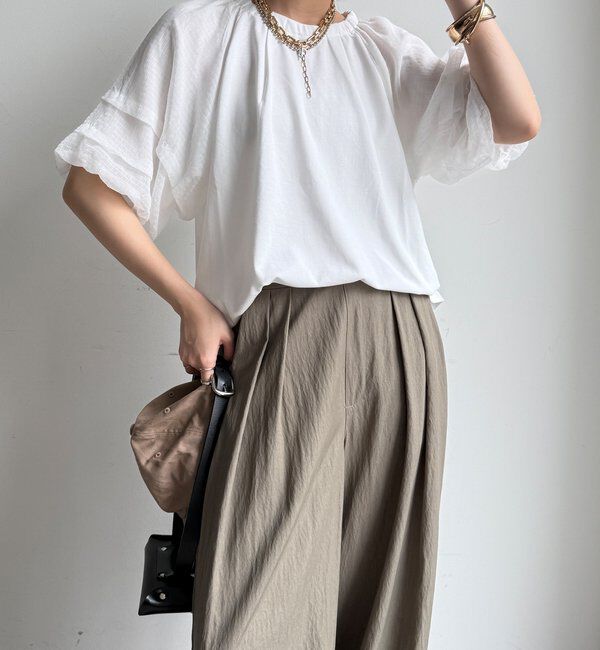  「【WEB限定】ホイップスリーブブラウス」|シャツ・ブラウス|