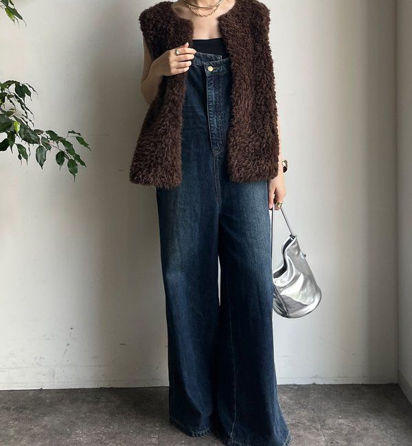  「【WEB限定】 デニムオールインワン」|ワンピース|