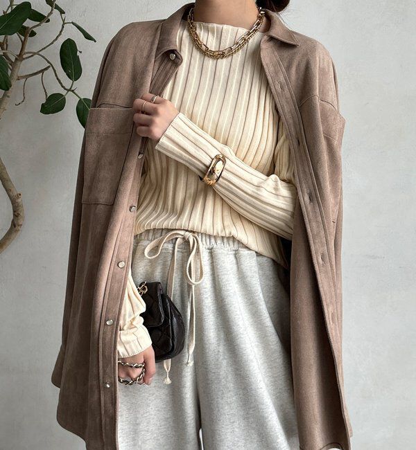  「【WEB限定】ワイドリブボートネックプルオーバー」|ニット・セーター|アイボリー