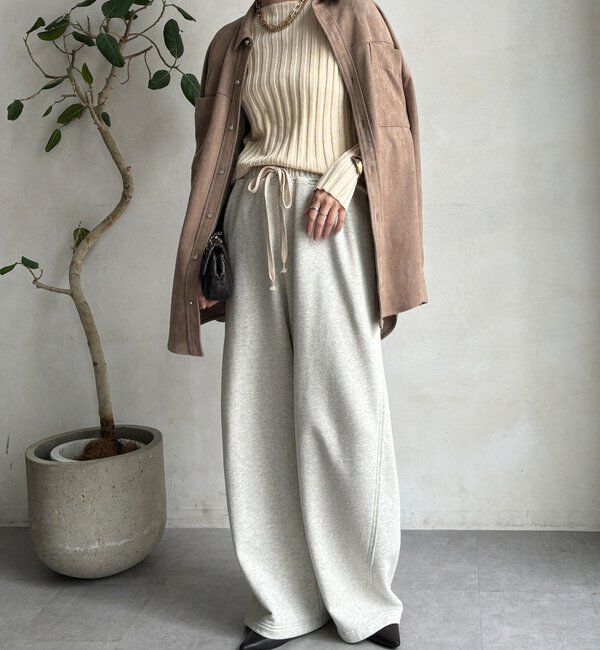  「【WEB限定】ワイドリブボートネックプルオーバー」|ニット・セーター|