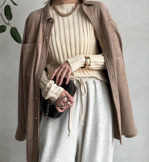  「【WEB限定】ワイドリブボートネックプルオーバー」|ニット・セーター|