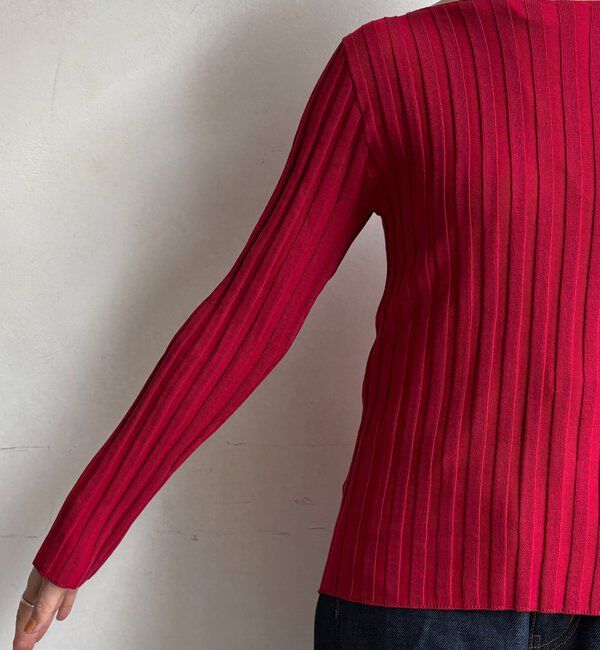  「【WEB限定】ワイドリブボートネックプルオーバー」|ニット・セーター|