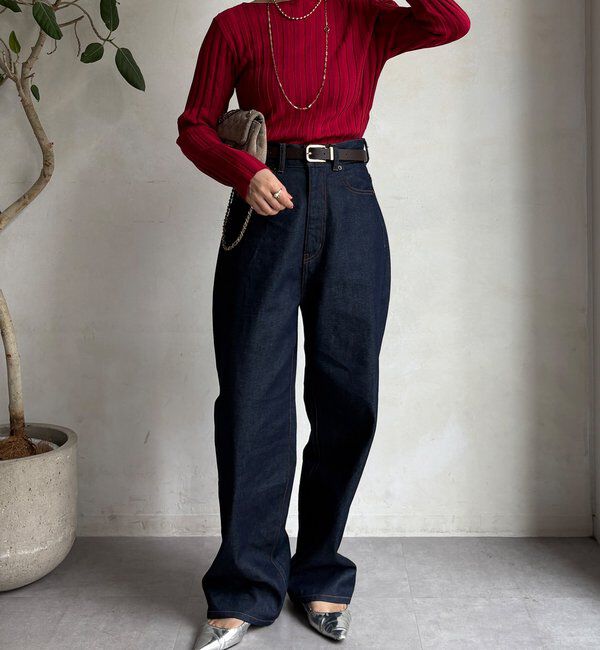  「【WEB限定】ワイドリブボートネックプルオーバー」|ニット・セーター|