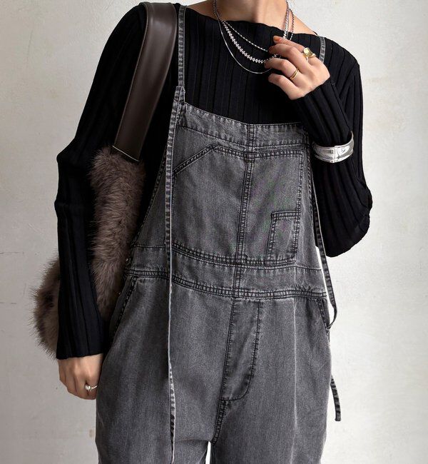  「【WEB限定】ワイドリブボートネックプルオーバー」|ニット・セーター|ブラック