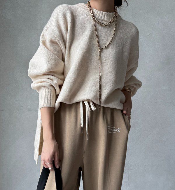  「【WEB限定】ワイドシルエットクルーネックプルオーバー」|ニット・セーター|