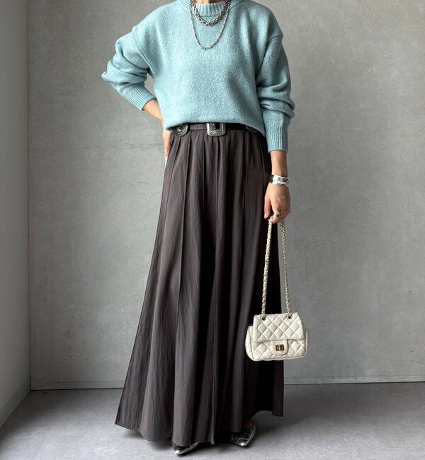  「【WEB限定】ワイドシルエットクルーネックプルオーバー」|ニット・セーター|