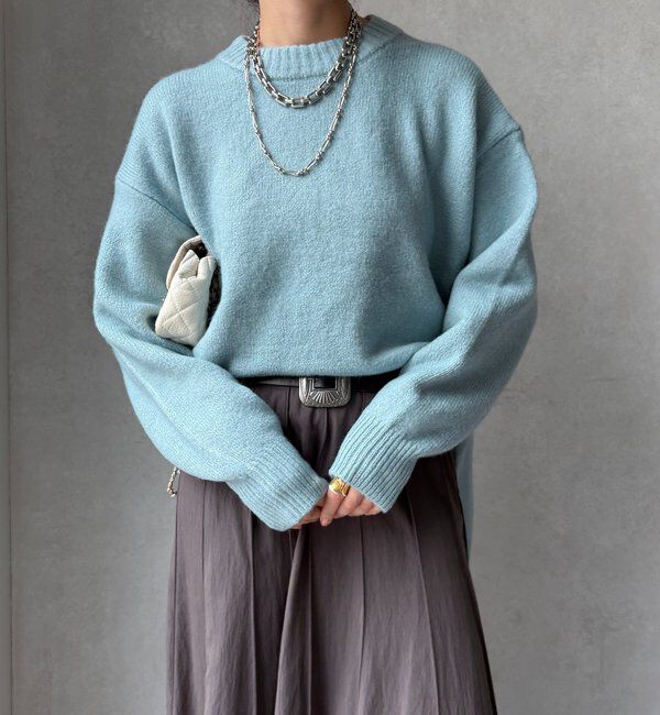  「【WEB限定】ワイドシルエットクルーネックプルオーバー」|ニット・セーター|