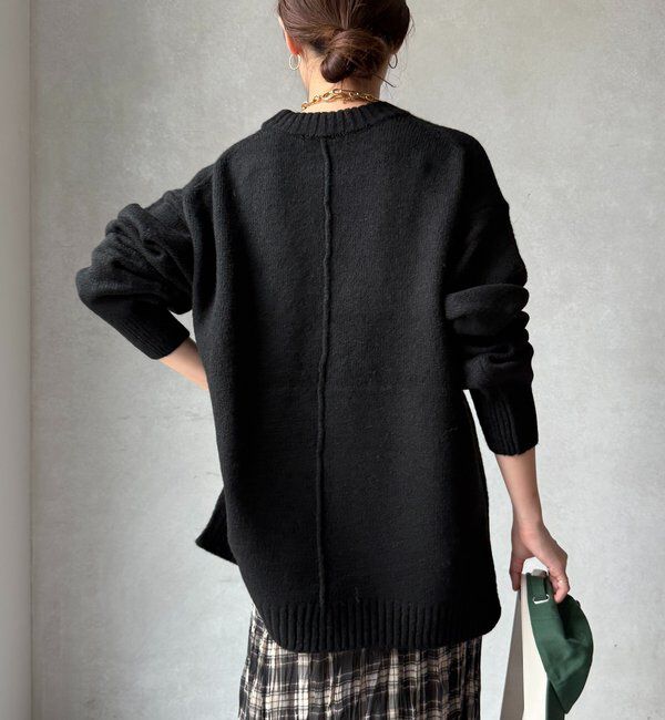  「【WEB限定】ワイドシルエットクルーネックプルオーバー」|ニット・セーター|